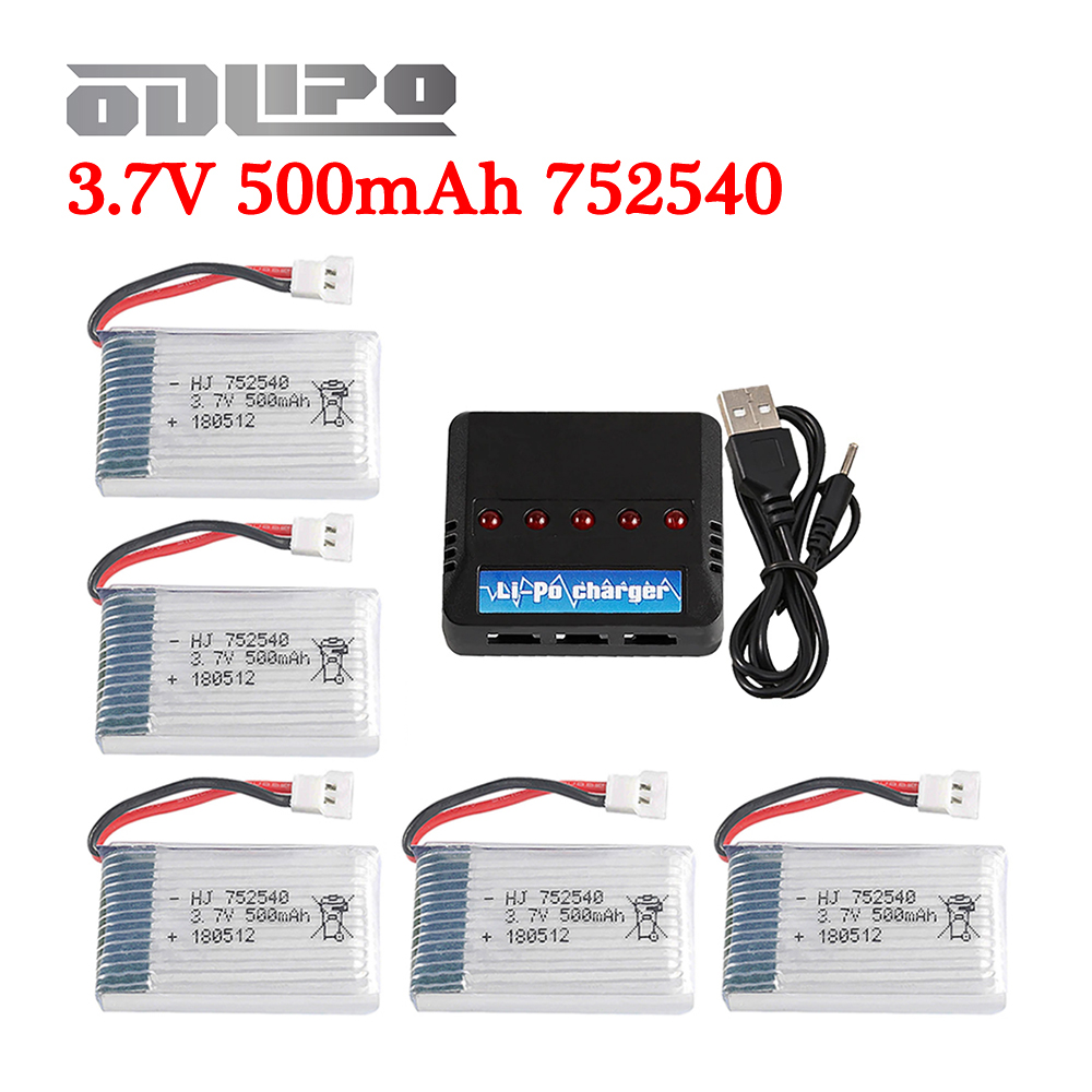 Rc Helicopter Coaxial - H31 baterai 3.7V 500mAh 752540 Lipo